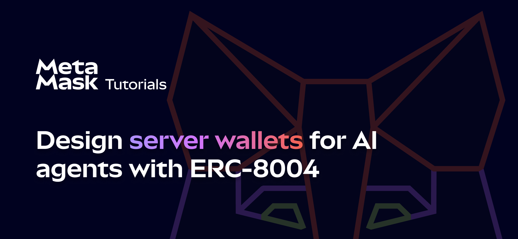 Design server wallets for AI agents with ERC-8004